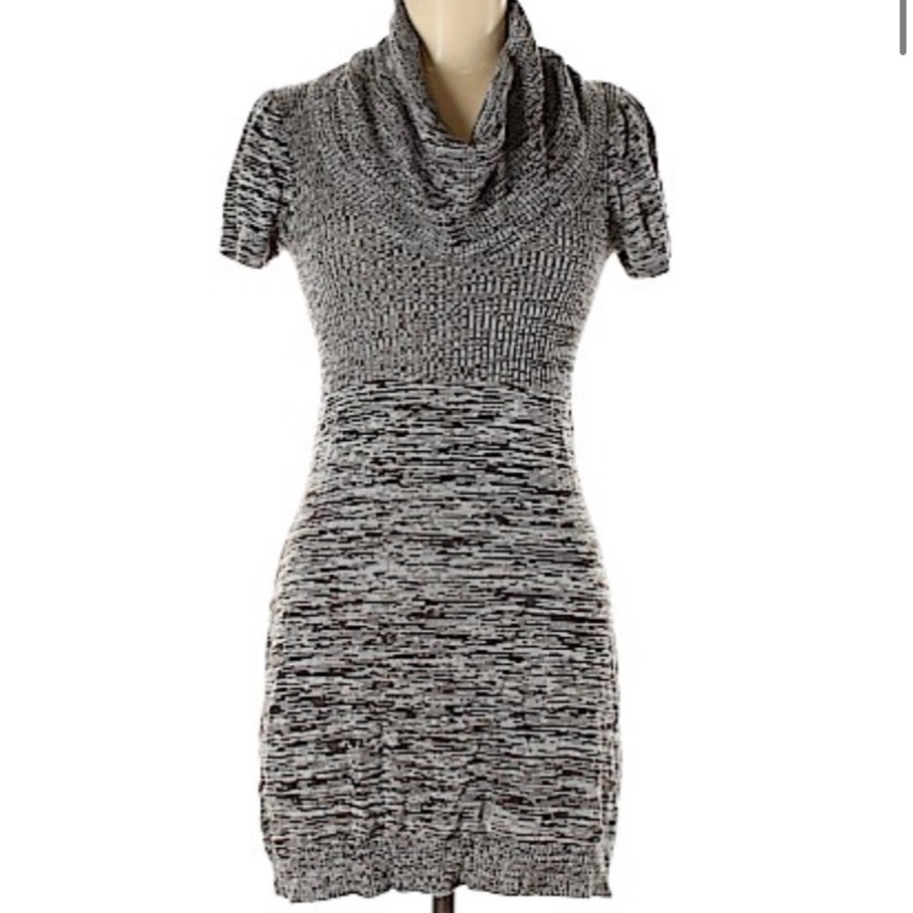 Sequin Hearts turtleneck knit sweater dress small